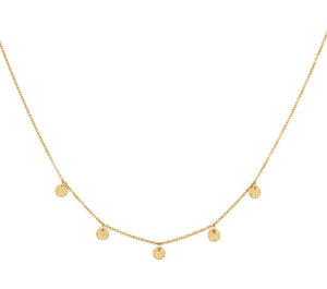 Grace Disc Choker in 18KT Yellow Gold Plate
