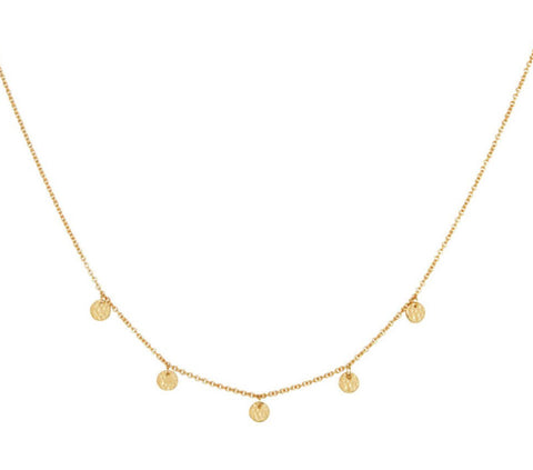Grace Disc Choker in 18KT Yellow Gold Plate