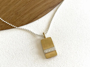 Silver Band Pendant Necklace