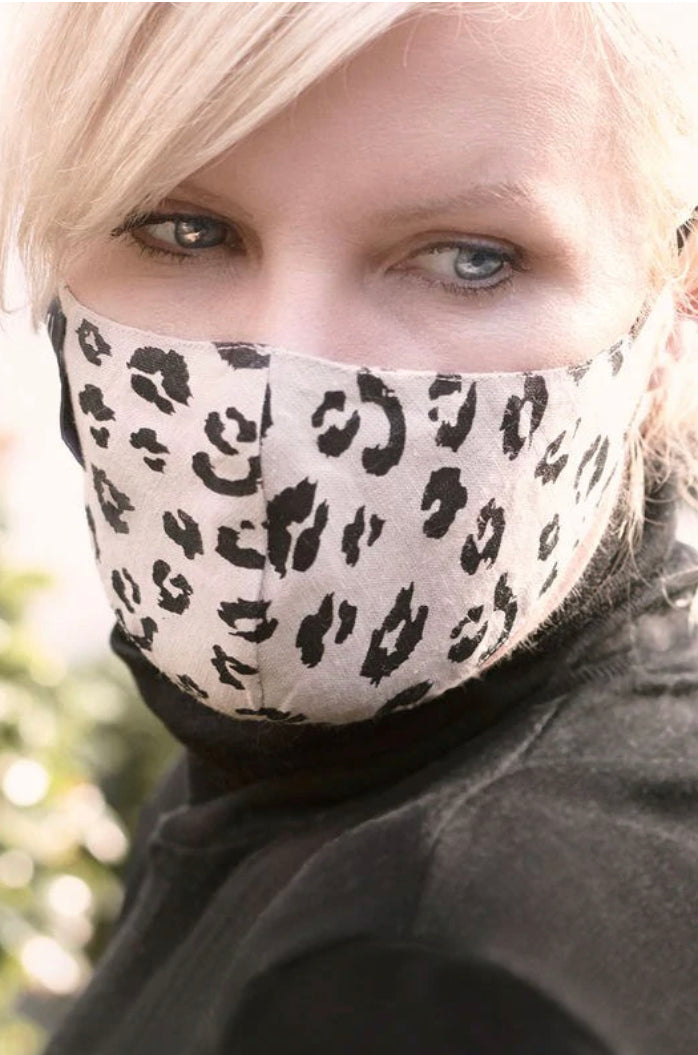 Reversible Leopard Print Face Mask