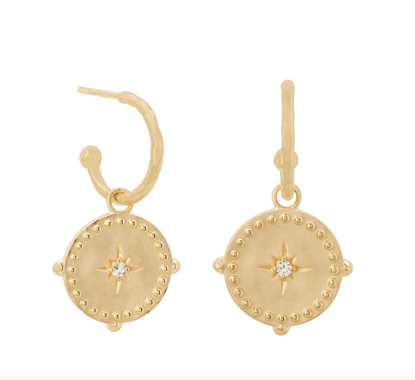 Small Hoop Earrings in 18KT Yellow Gold Plate