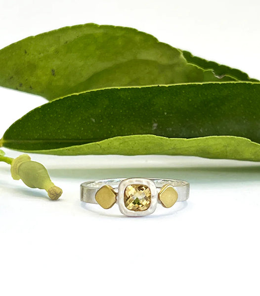 The Square Citrine Ring