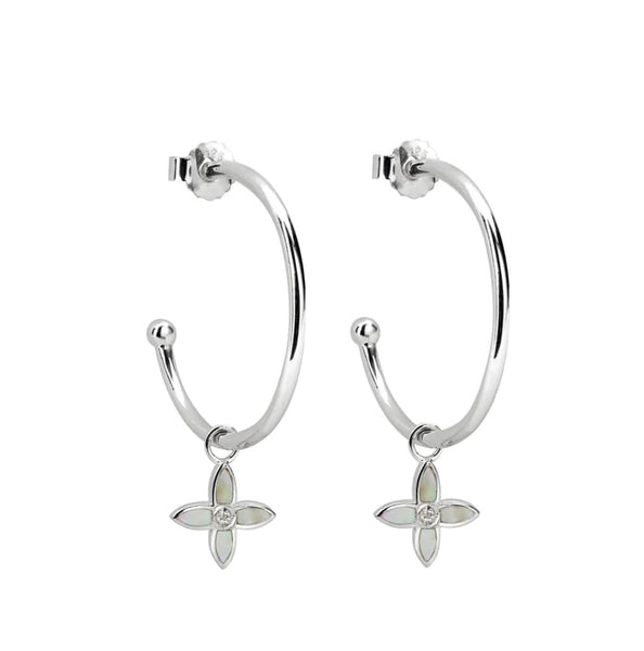 Desert Flower Medium Hoop Earrings