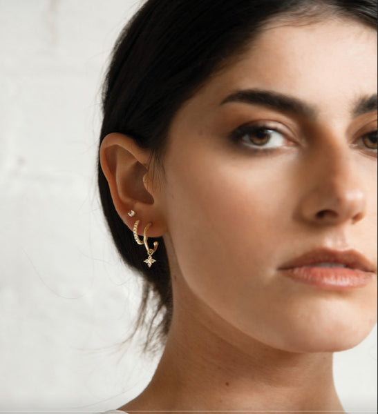 Clover Hoops in 18KT Yellow Gold Plate