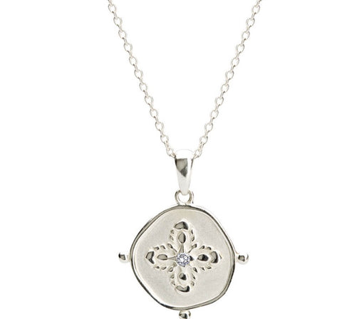 Sahara Medallion Necklace Sterling Silverh