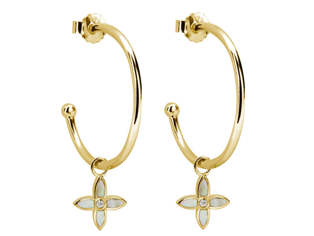Desert Flower Medium Hoop Earrings