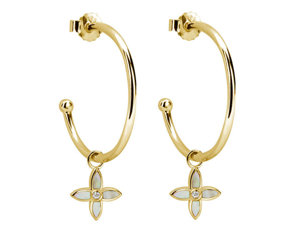 Desert Flower Medium Hoop Earrings