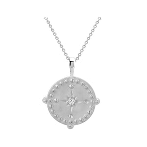 Pendant Disc Necklace in Sterling Silver